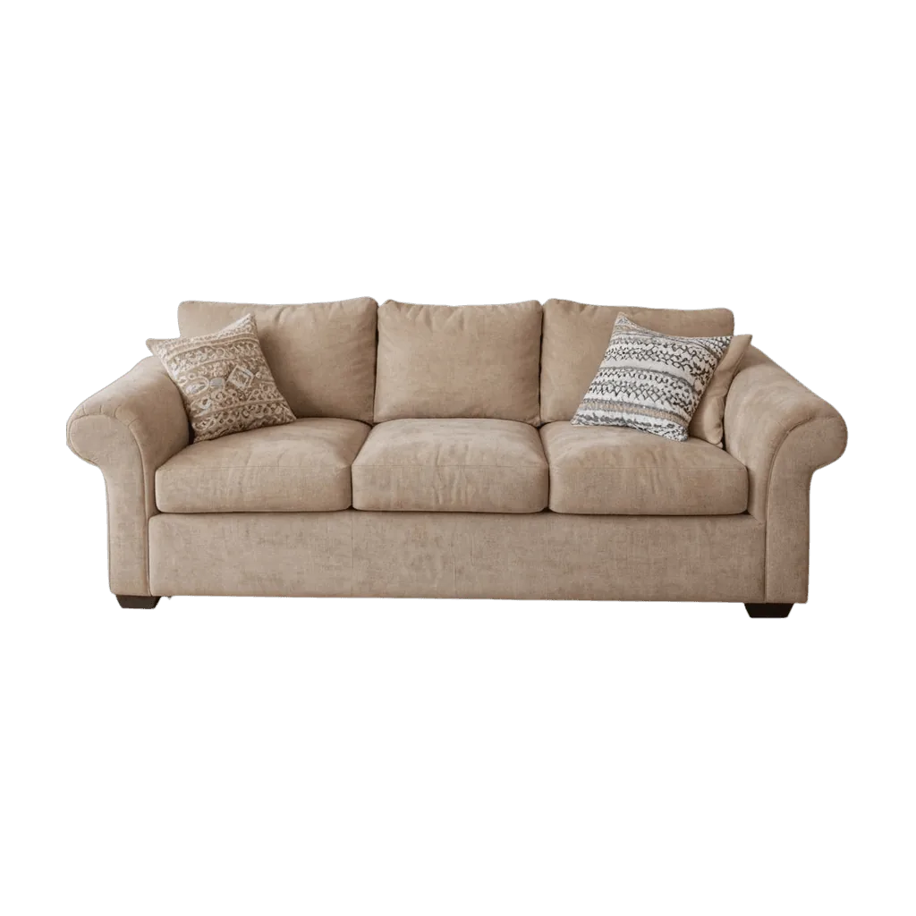 cream sofa on a white background