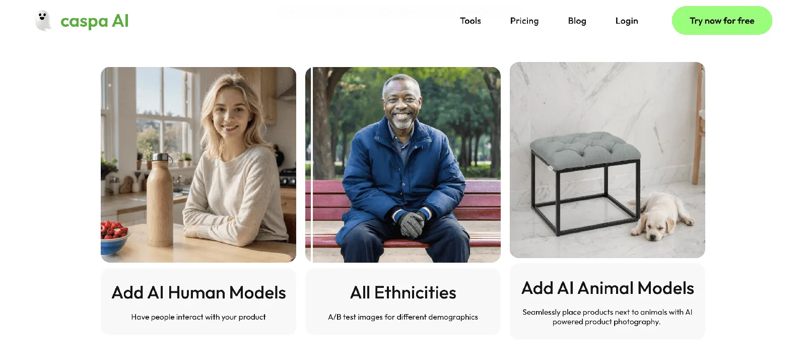 use of Caspa - AI Product Photos