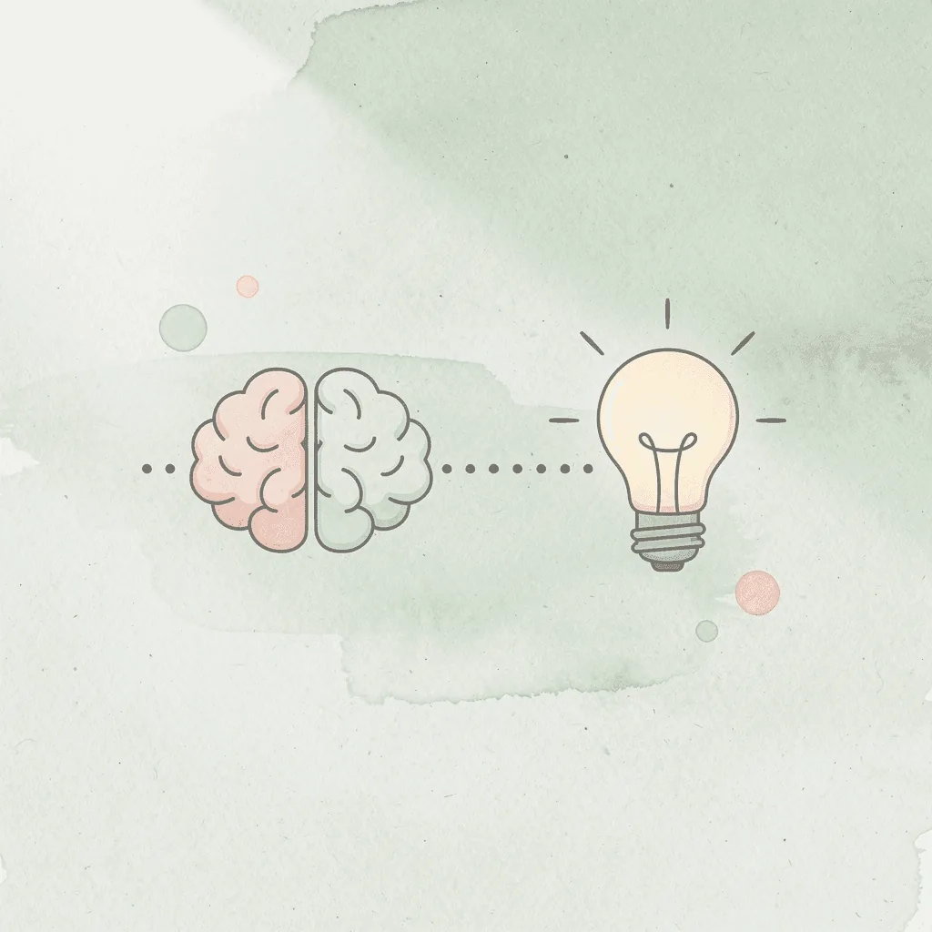 Icon pair showing curiosity connecting to shopper confidence