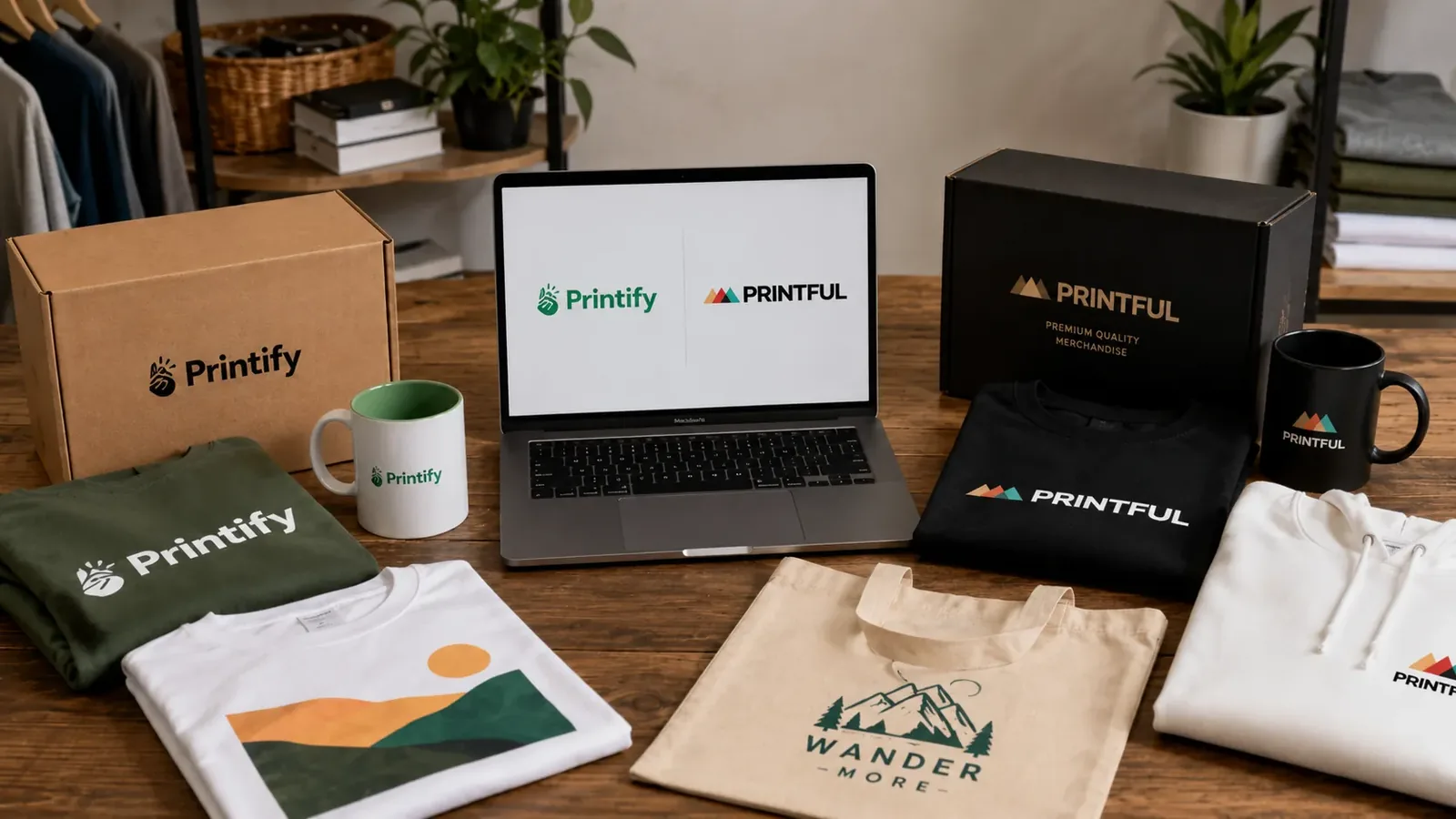 head to head competition - Printful vs Printify