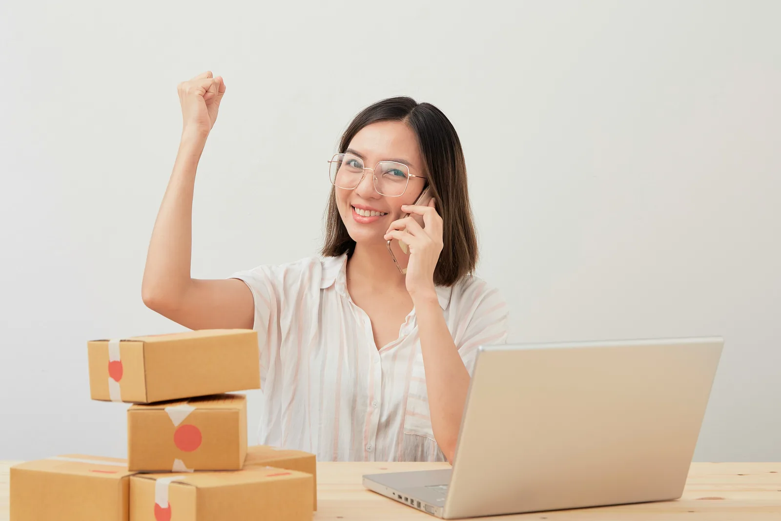 woman on call - Add to Cart Conversion Rate