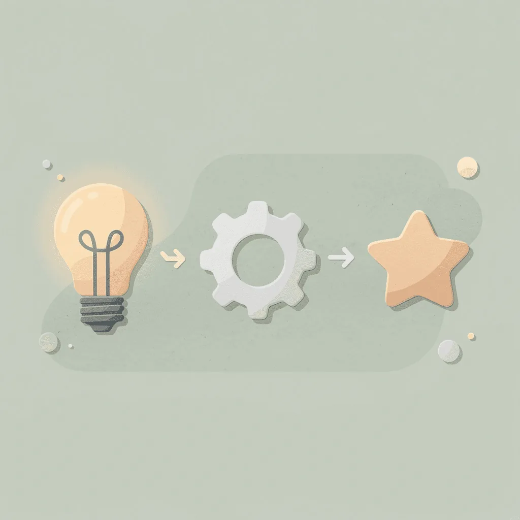 Three icons representing click, trust, and explain as core photography goals