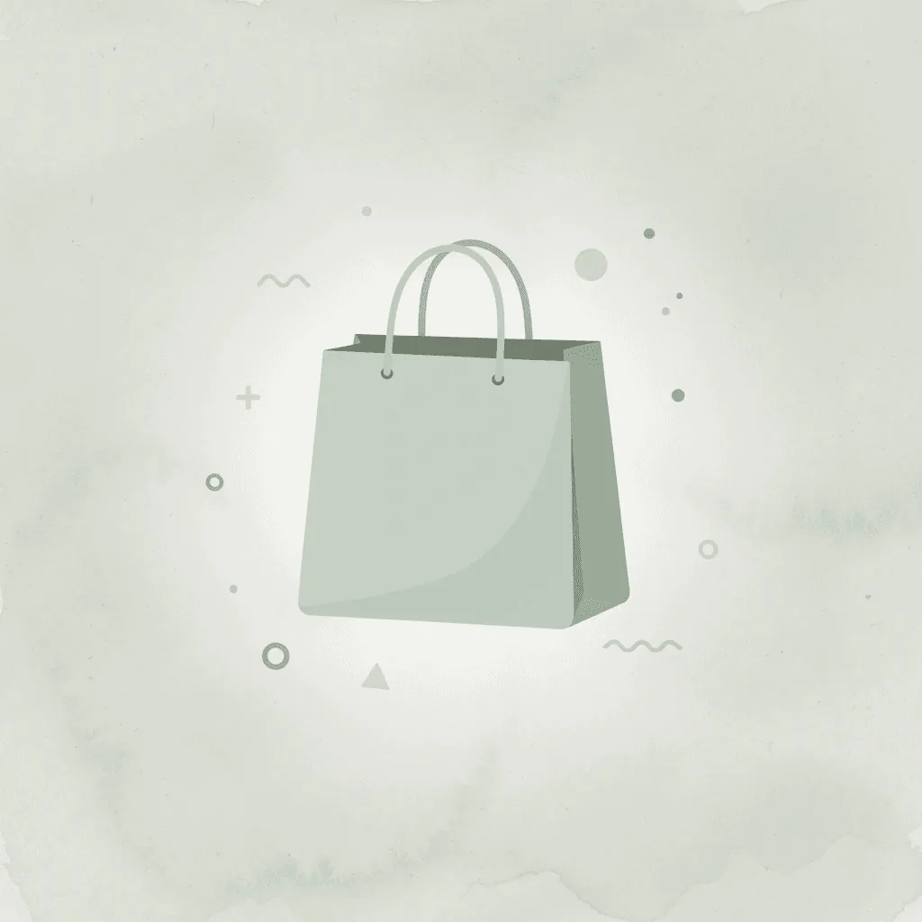 Shopping bag icon representing ecommerce visual merchandising