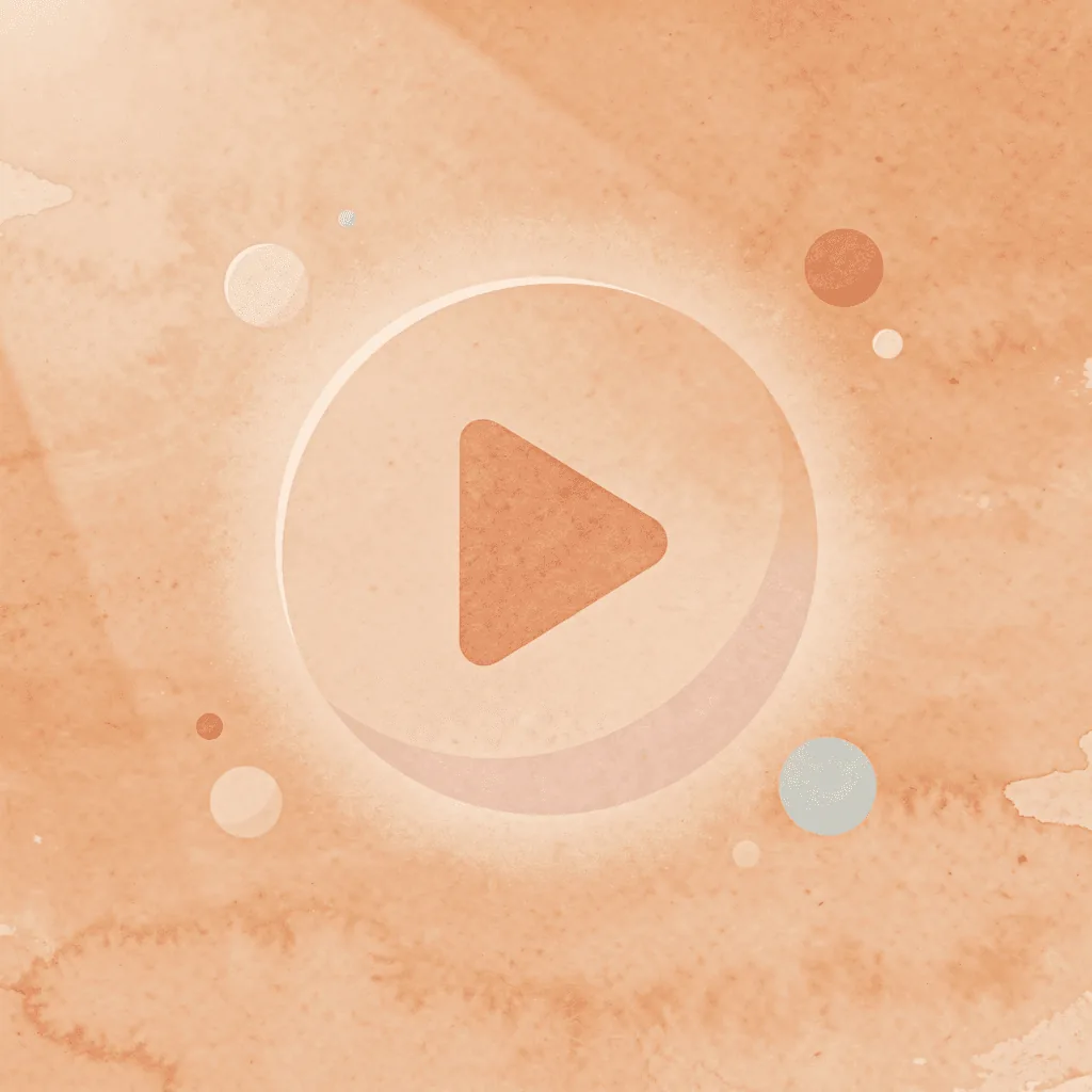 Play button icon representing an ecommerce product video