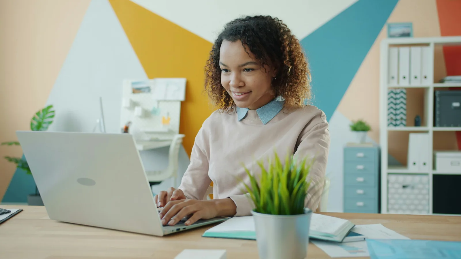 woman working - Presti AI Review