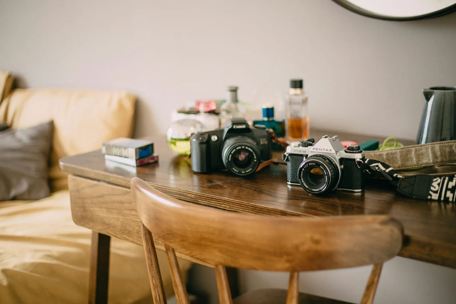 camera on table - Simple Product Photography