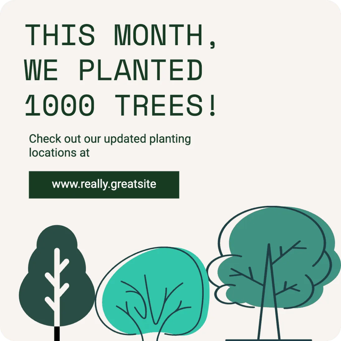 poster with tree animations