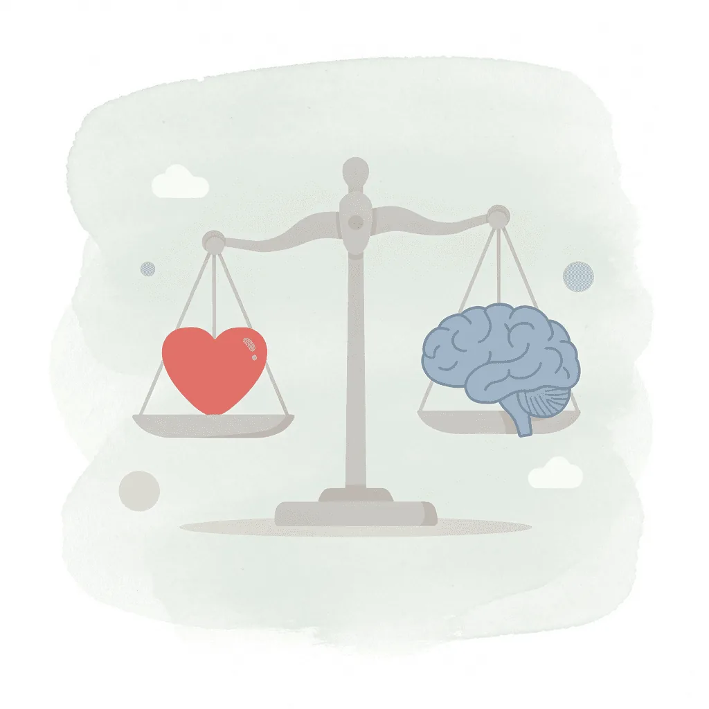 Balance scale icon representing the trade-off between Shopify and BigCommerce