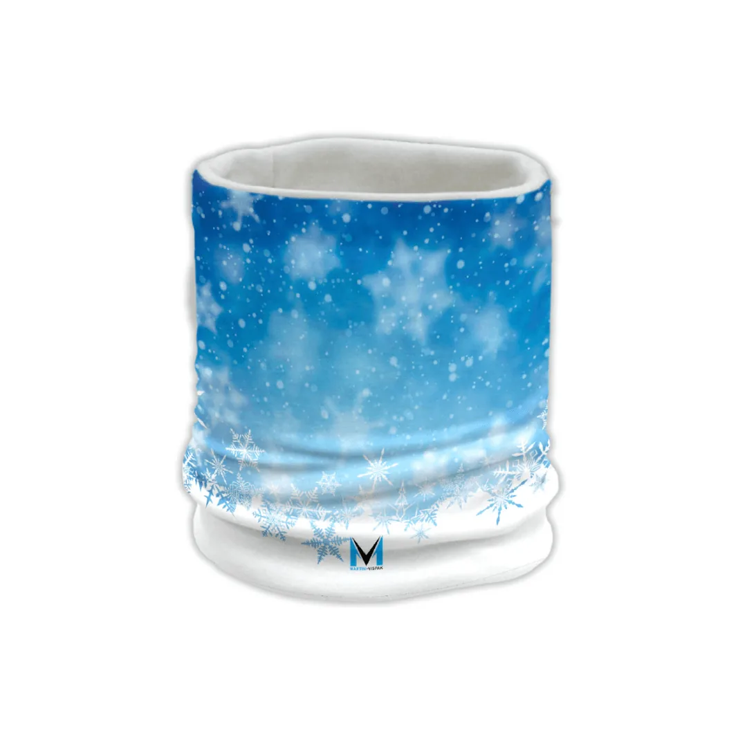blue neckwarmer on a white background