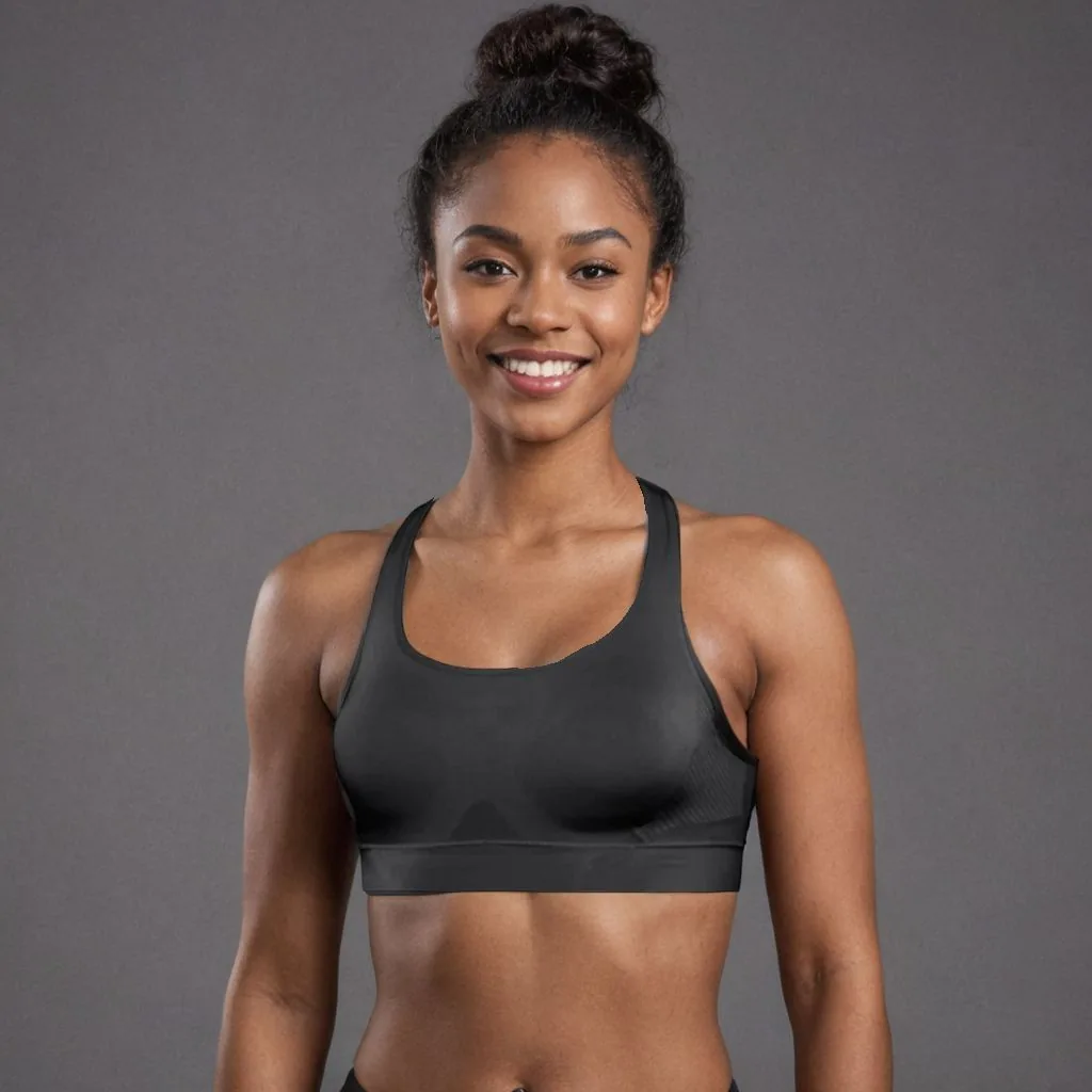 sports bra on a black model - caspa AI model