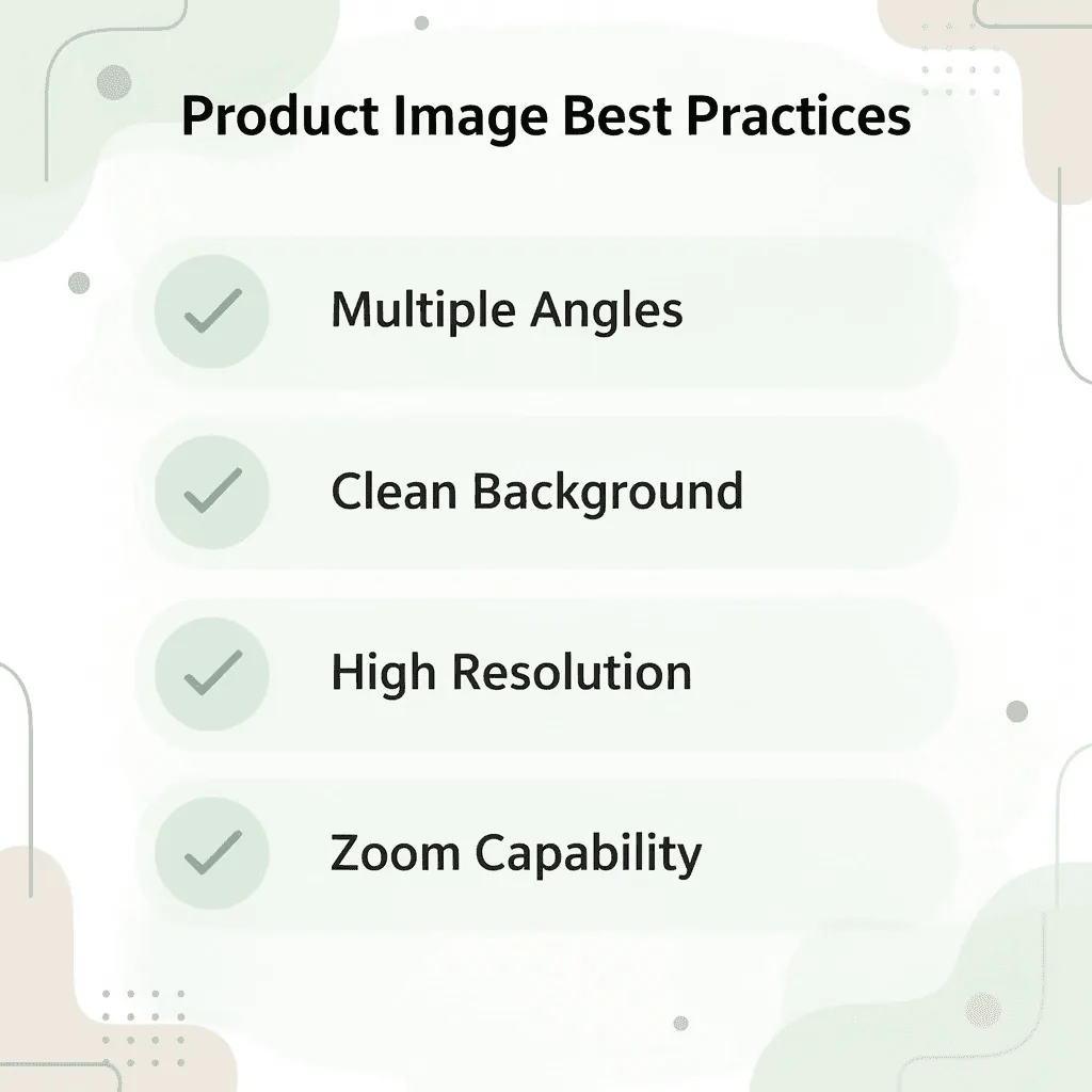 Checklist of ecommerce product image best practices