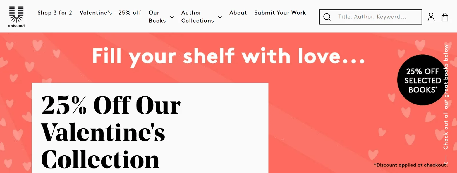 Screenshot of the Unbound homepage