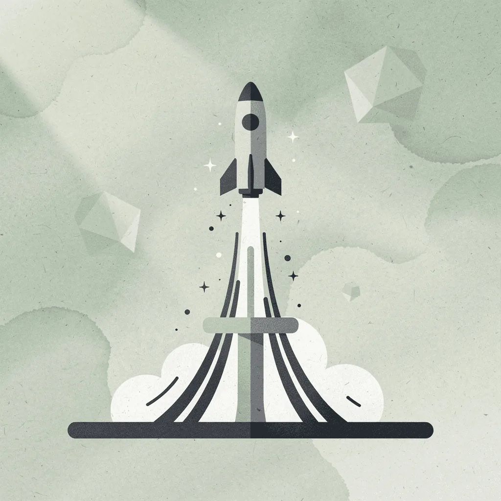 Scene of a product launching upward, representing fast ecommerce video creation
