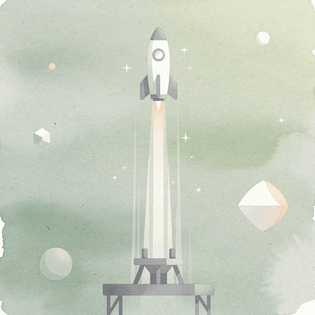 Scene of an object launching upward representing Amazon sales growth