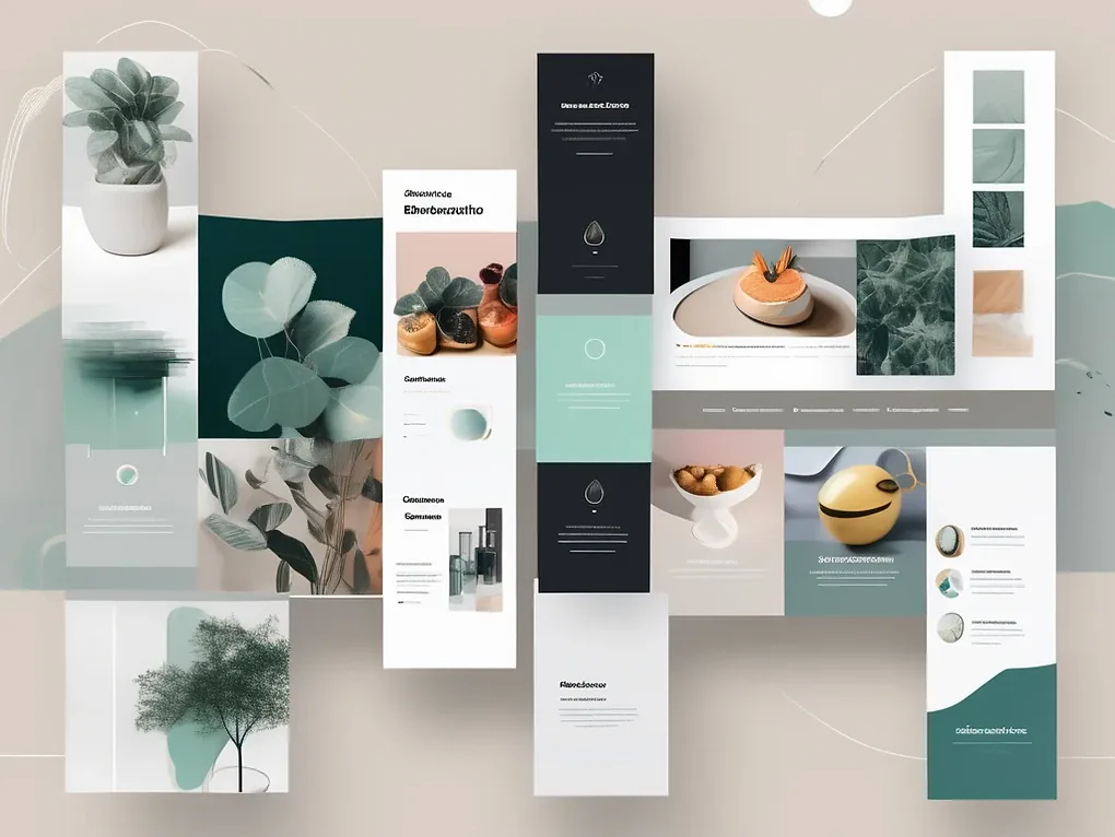 infographic for different stores showing plants and home accessories