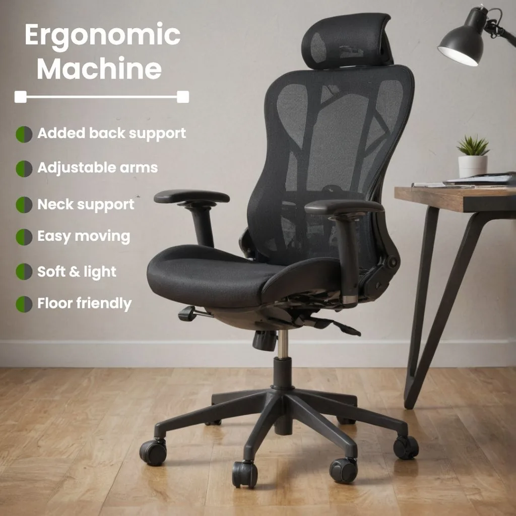 desk chair infographic made on caspa AI