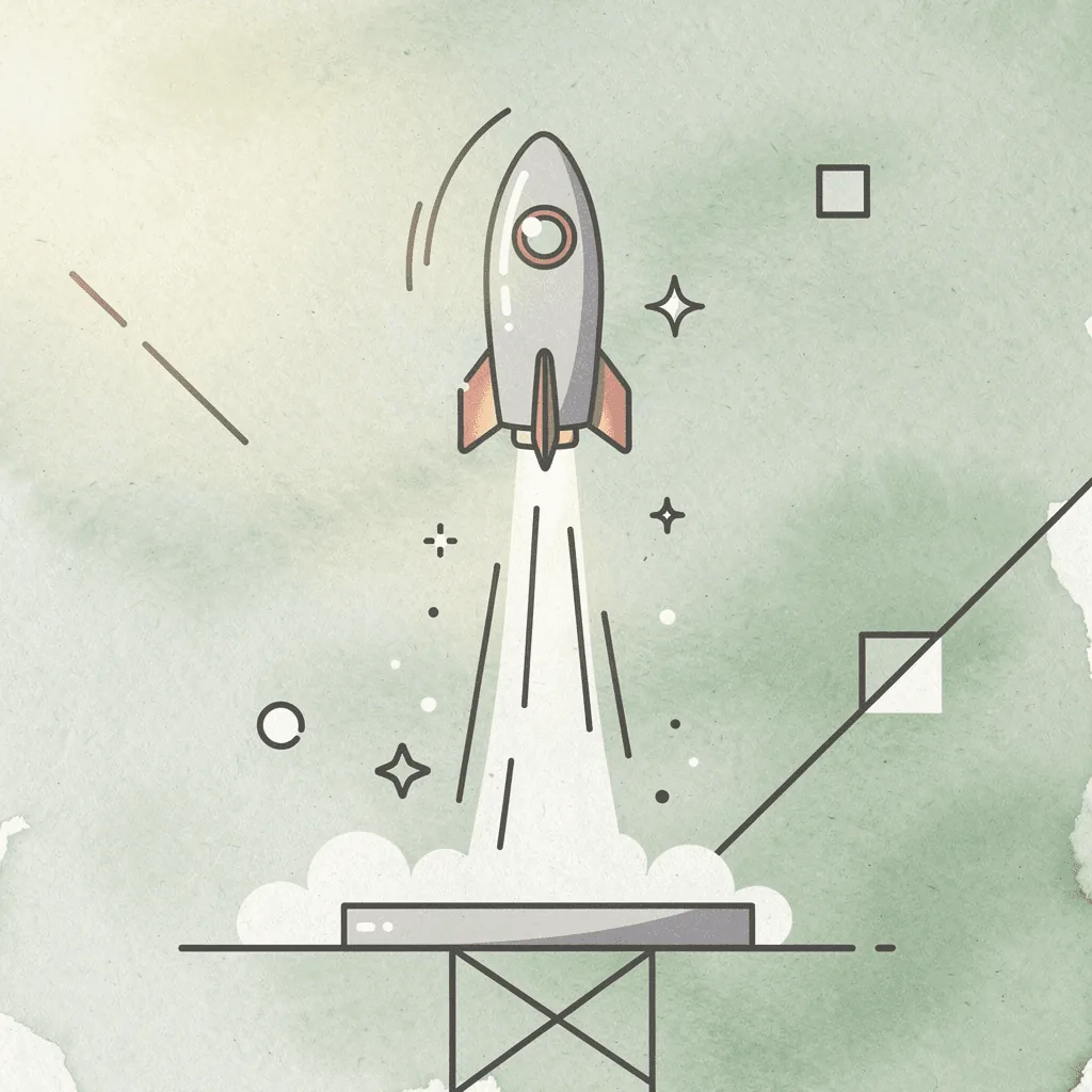 Scene of a product launching upward, representing fast product photo generation