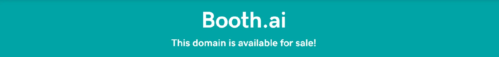 Screenshot of the Booth AI homepage